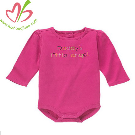 hot pink baby long sleeve onesies