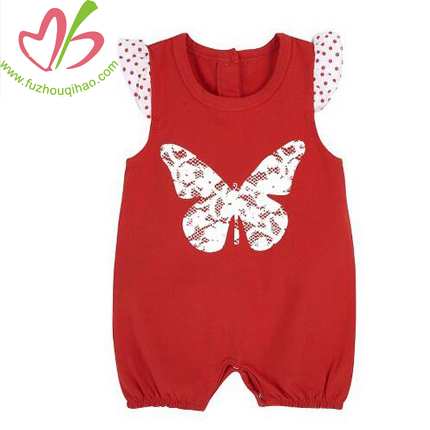 summer baby romper with printing