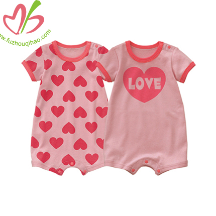 Love Heart Baby Bodysuits