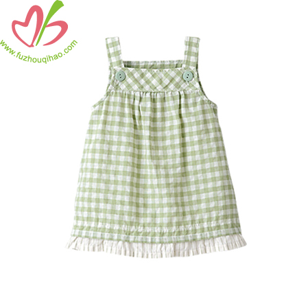 Lime Girl Grid Dress Skirt