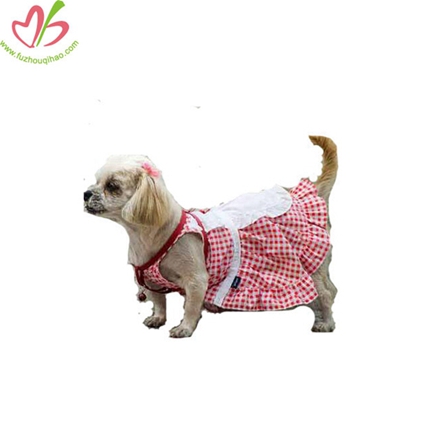 Dog Dress Red & White