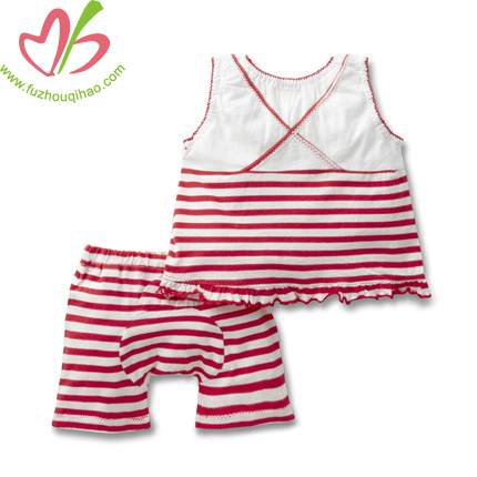 comfortable stripe baby set