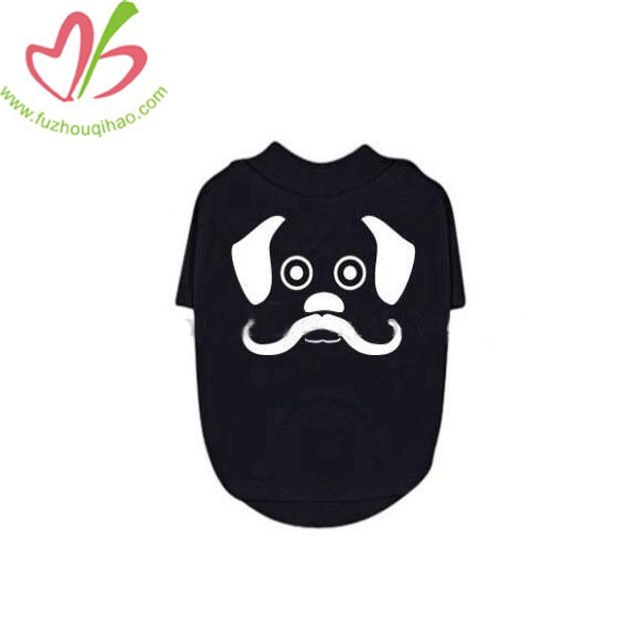 Grey Dog T-Shirt，Moustache DogPuppy Tee