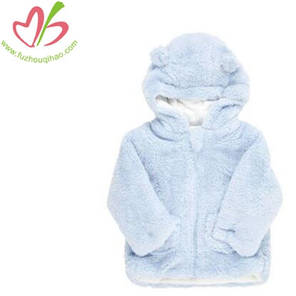 Light blue boys warm fleece cute coat