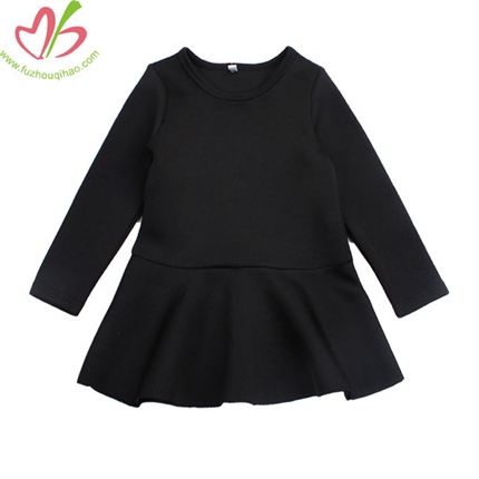 Black Kids Dress with Long Sleeves