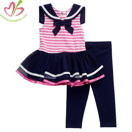 Sailor Shirt Dress with Legging