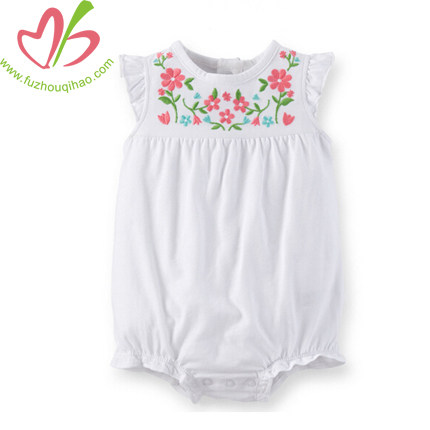 Embroidery Baby Flutter Sleeve Bubbles