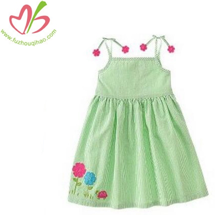 High Quality Baby Girl Seersucker Dress