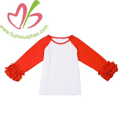 Girls Raglan Tee with Icing Sleeve