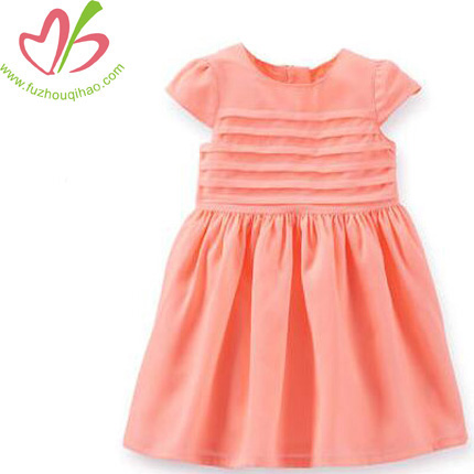 High Quality Children Solid Color Dress