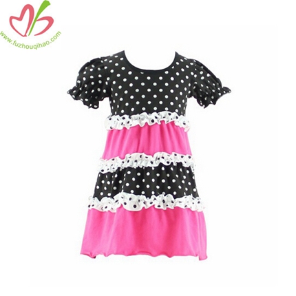Pink and Black Girl's Tunic Top