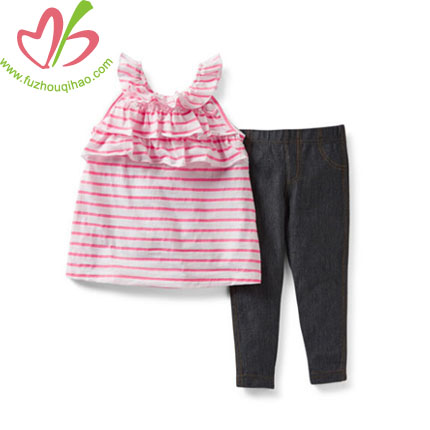 Summer Stripe Girl's Legging Set