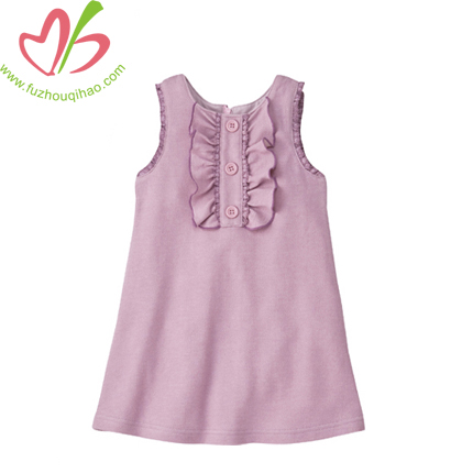 Girls' Ruffle Vest Summer Dress Causal Design