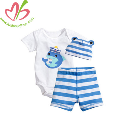 3pcs Baby Clothing Set with Applique