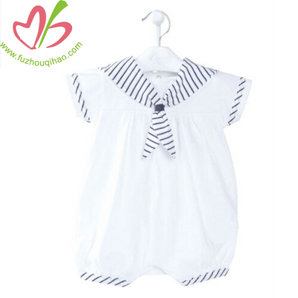 Baby Cute Navy Tie Romper