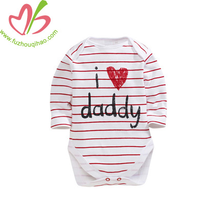 I Love Mommy/Daddy Printed Baby Overalls