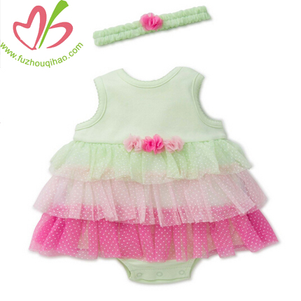 Colorful Baby Lace Romper Shorts with Headband