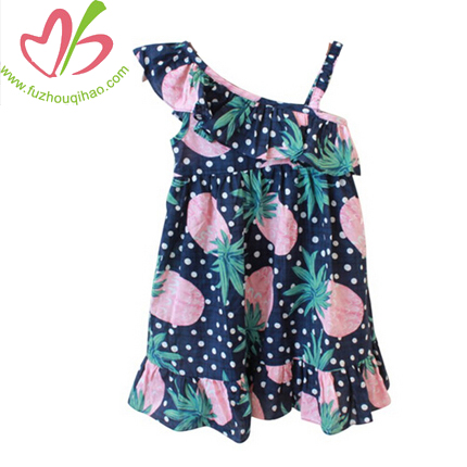Shoulder-Straps 3 Yaes Old Baby Girl Summer Dress Frock Design