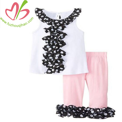 Little Girl Ruffled Tunic Capri Set 12-18 Months