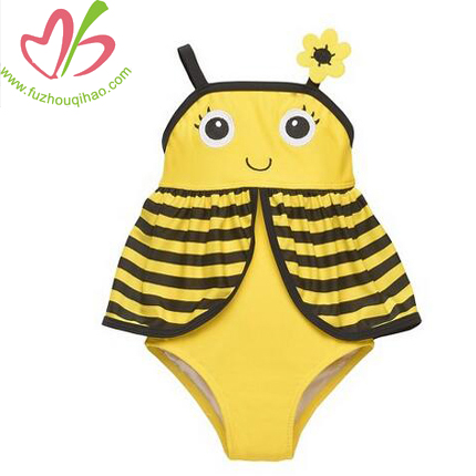 Toddler Girls' Bee One Piece Swimsuit-Yellow/Black