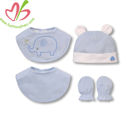 Lovely 100% Cotton Clothing Sets,Baby Bib.Baby Cap