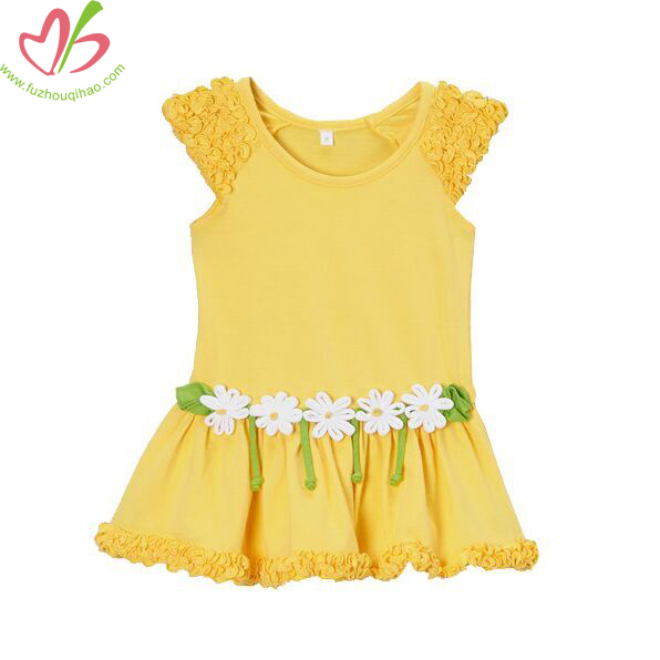 kids dress decoration flowers kids dress boutique casual