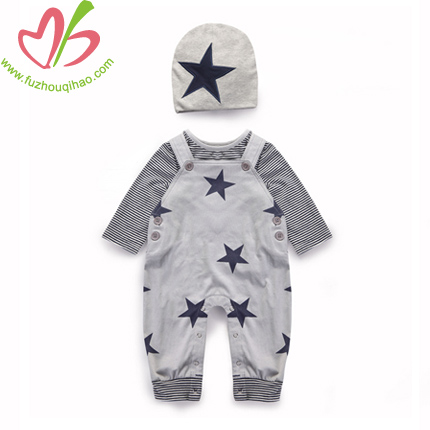 Spandex/Cotton Baby Boy's Outfit Set-3pcs