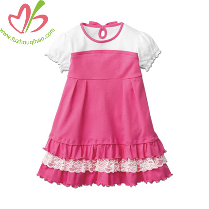 Newest Organic Cotton Children Girls Smocked Frock Design Dress