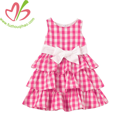 Gingham Boutique Girl's Dress with Lining