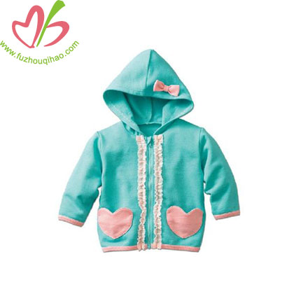 French Terry Girl's Jacket with Hoodie