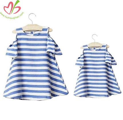 Stripe Mommy and Daugther Dresses