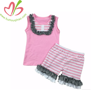 Girl's Ruffle Tees with Shorts Outfits