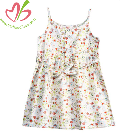 Full Printing Tank Swing Dress For Baby