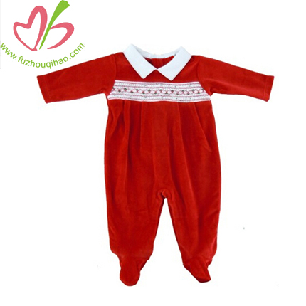 100% Velvet Baby Romper