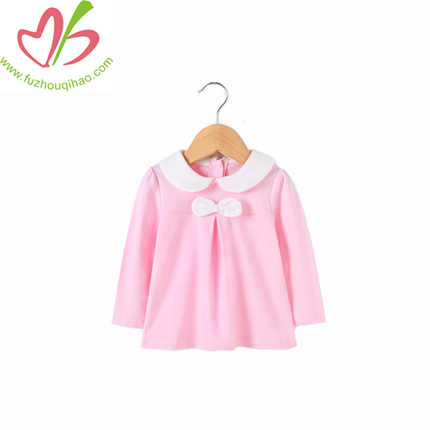 Wholesale 100% cotton baby girls T-shirt plain kids tee shirt