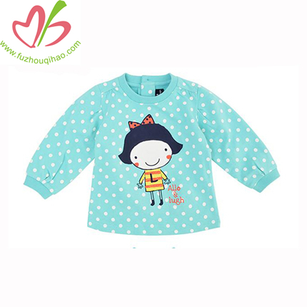 Wholesale Warm Girl Plain Winter Hoodies Heavyweight Cotton Dot Printed Hoodies, Girl Pullover