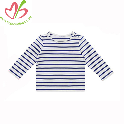 Black White Stripe Patterns Baby Girls Valentine Shirts Children Cotton Valentines Day Long Sleeve Shirt