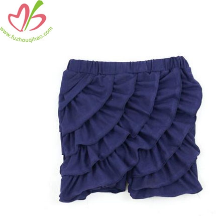 Girls Multilayer Ruffle Shorts