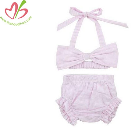 Baby Girls Bowknot 2pcs Swimsuit