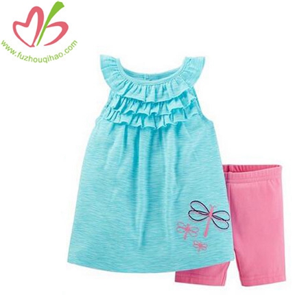 Baby Girl's 2pcs Ruffle Capri Legging Sets