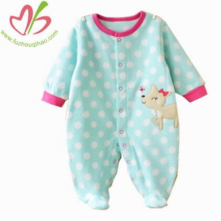 Baby's Cute Long Sleeve Polka Dots Onesies