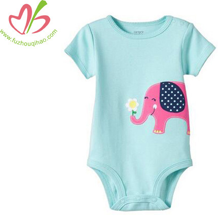 Short Sleeve Print Baby Romper