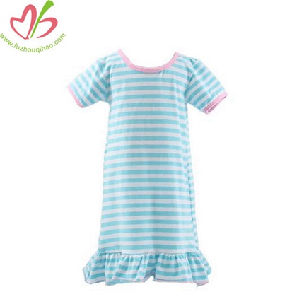Short Sleeves Cotton Girl's Pajamas Gowns