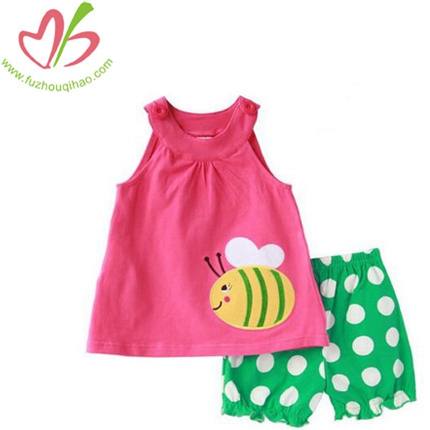 Girl's Lovely Bee 2pcs Outfit