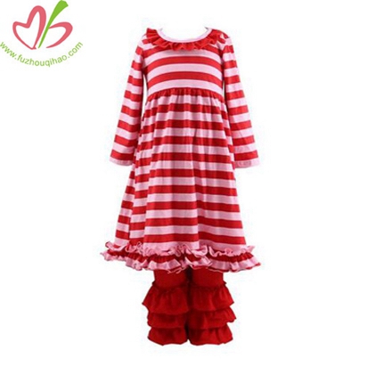 Spring Valentine's Icing Ruffle Dresses Set