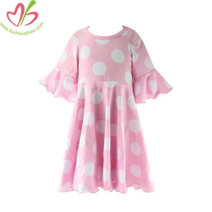 Big Bulk 3/4 Sleeves Polkadot Sewing Dress