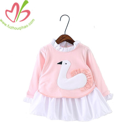 Girl Dress Sets with Small Ruffles, Winter Girl Hoodie Sets with Applique
