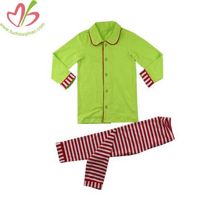 Apple Green Unisex Children Pajamas Set