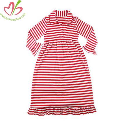 Red Stripe Girl's Nightgown