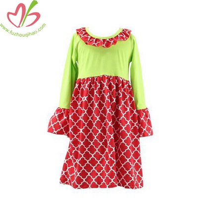 Wholesale Diamond Print Girl's Boutique Dress